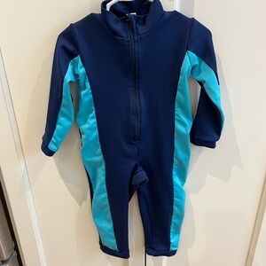 January baby 12-18m Navy and Light Blue Full-Body Suit